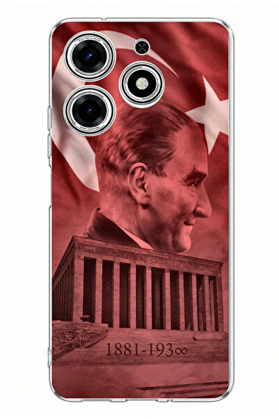 TechTree حافظة سيليكون مطبوعة بورتريه أتاتورك وتمثال أنميتاكبير متوافقة مع ها...