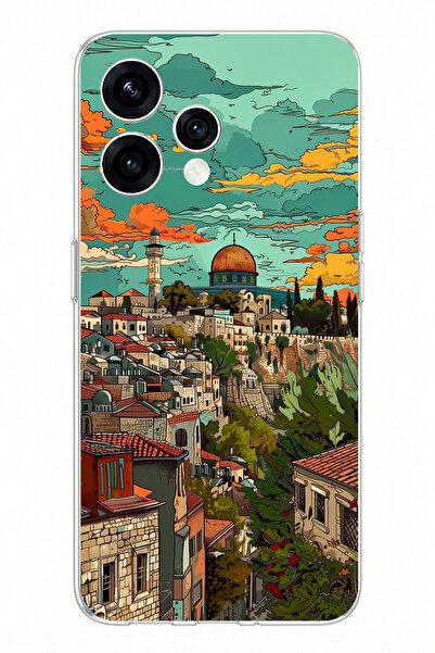 TechTree حافظة سيليكون مطبوعة من OPPO Reno 15 - Reno 15F متوافقة مع فلسطين ال...