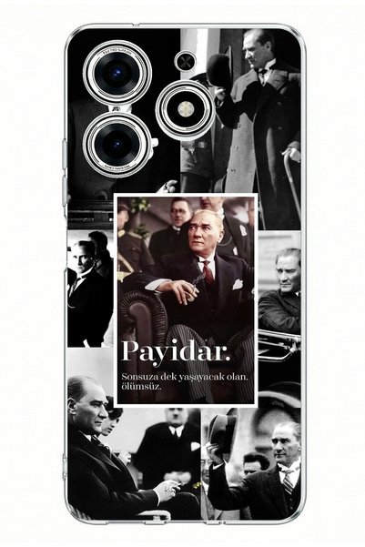 TechTree Tecno Spark 10 Pro Compatible Atatürk Payidar Printed Silicone Case