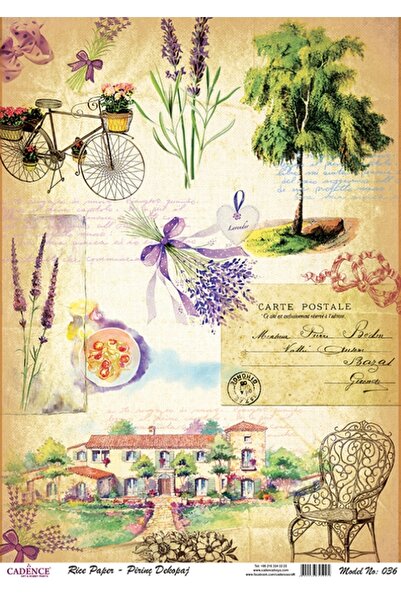 Cadence Rice Decopage Paper 29X42Cm No:Cd36
