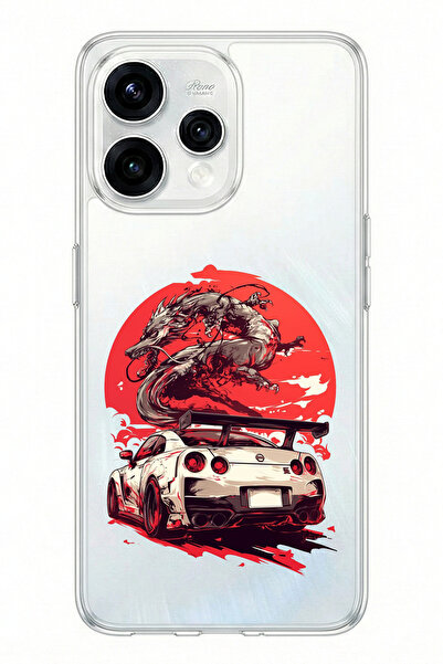 TechTree حافظة سيليكون مطبوعة بتصميم تنين GTR متوافقة مع OPPO Reno 15 - Reno 15F