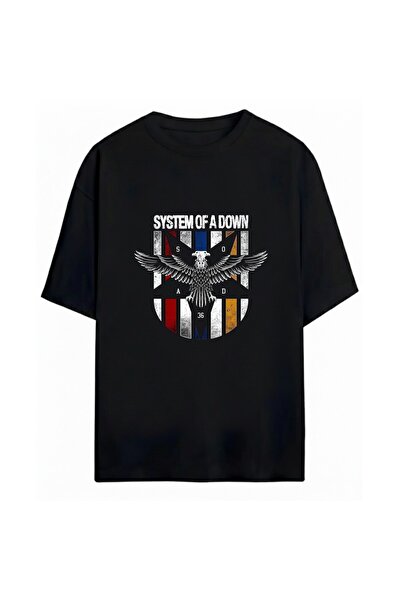 SVART WEAR System of a down Printed Unisex Oversize 100% Cotton T-Shirt