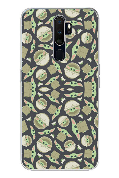 TechTree حافظة سيليكون مطبوعة على شكل ورق حائط متوافقة مع هاتف أوبو A5/A9 2020