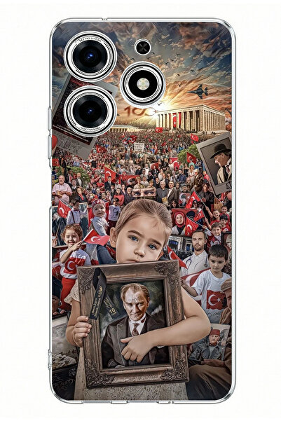 TechTree Tecno Spark 10 Pro Compatible Anıtkabir Atatürk Portrait Printed Sil...