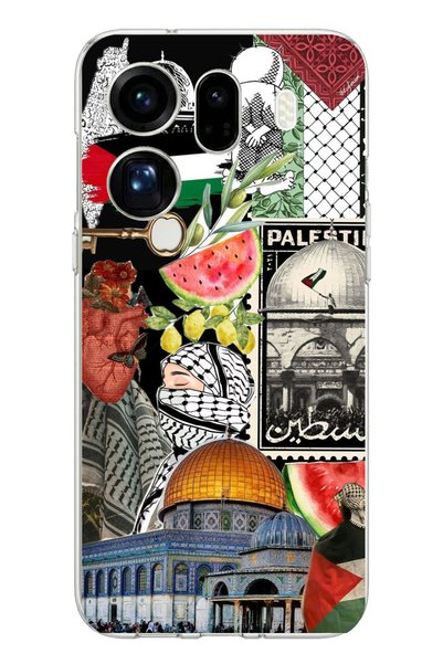 TechTree Oppo Find X9 Pro Compatible Palestine Freedom Collage Printed Silico...