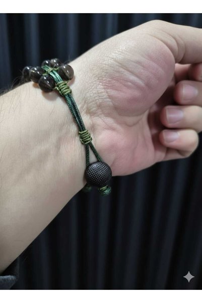 güleçdoğaltaş 8 mm Moldavite Stone Bracelet - Double Row Special Hand Knitted Design (17-20 cm)