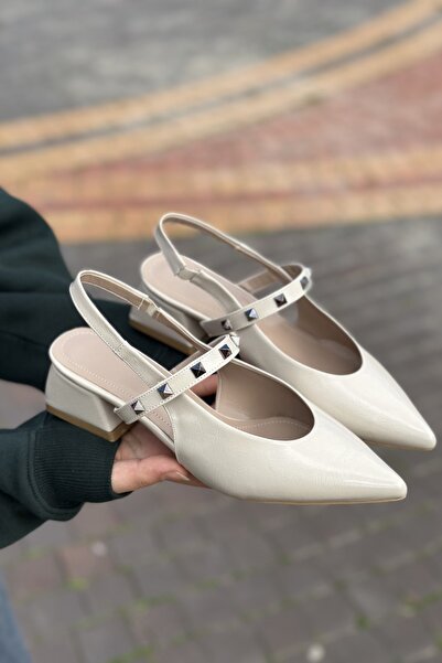 topuksarayı Women's Ramos Troklu Heeled Shoes Tan