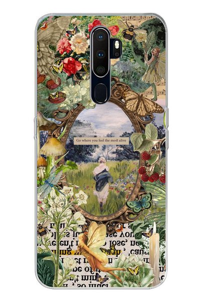 TechTree Oppo A5/A9 2020 Compatible Green Nature Printed Silicone Case