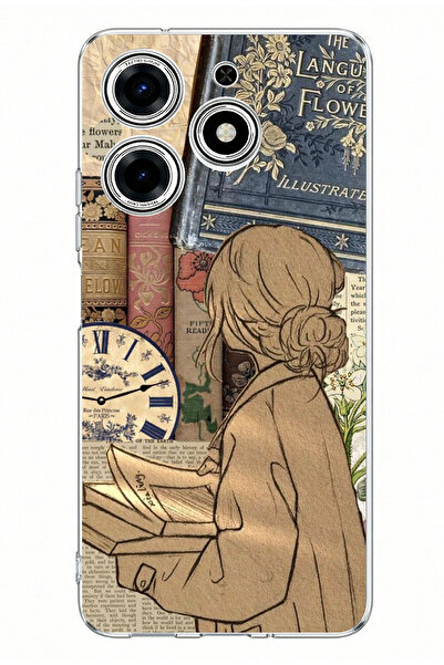 TechTree Tecno Spark 10 Pro Compatible Retro Newspaper Women's Design Printed...