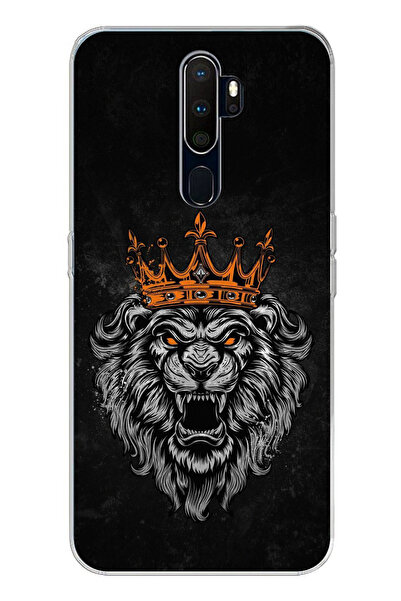 TechTree حافظة سيليكون مطبوعة بطبعة روح الذئب متوافقة مع هاتف اوبو A5/A9 2020