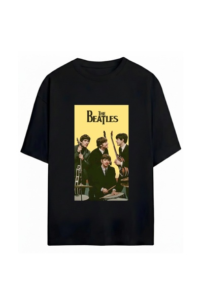 SVART WEAR The Beatles Printed Unisex Oversize 100% Cotton T-Shirt