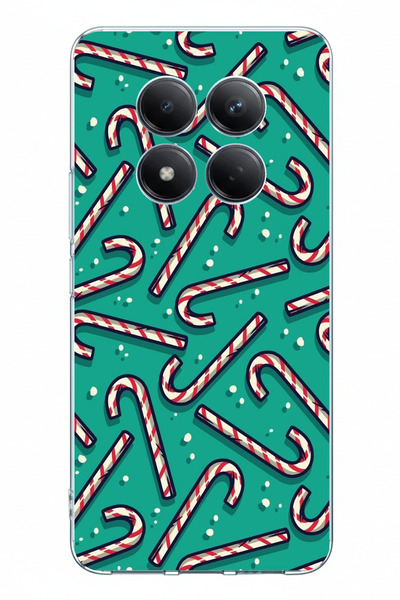 TechTree حافظة سيليكون مطبوعة على شكل حلوى عيد الميلاد ورقاقة الثلج متوافقة م...