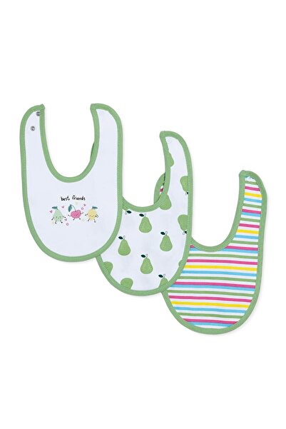 Messy طقم مريلة أطفال قطنية مطبوعة من 3 قطع - أفضل صديق (3 قطع)