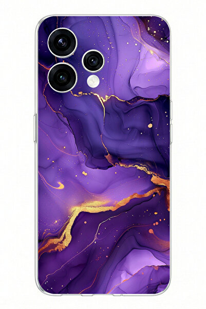 TechTree حافظة سيليكون مطبوعة بتصميم حجر الأميثيست الأرجواني الرخامي متوافقة ...