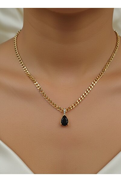 Multi JEWEL Luxury Necklace with Silvery Dark Blue Zircon Stones