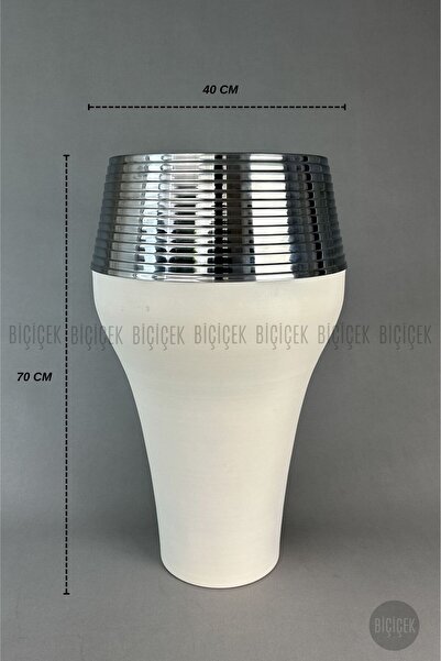 BİÇİÇEK CLEOPATRA SAKSI 70CM METAL