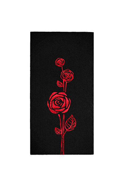 Story 40x40 سم مناديل ورقية حمراء اللون بنمط زهور، عبوة من 16 منديل ورقي أسود...