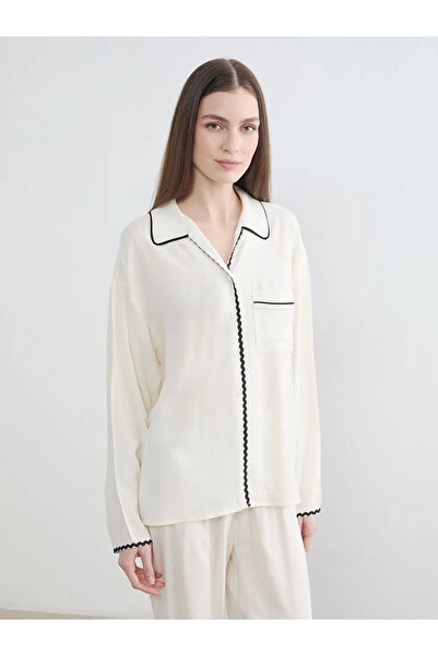 LC Waikiki LCW DREAM Sarı Gömlek Yaka Kadın Pijama Takım