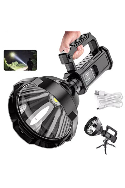 MagExpert Powerful flashlight, 500 m, with USB charging, and PowerBank functi...