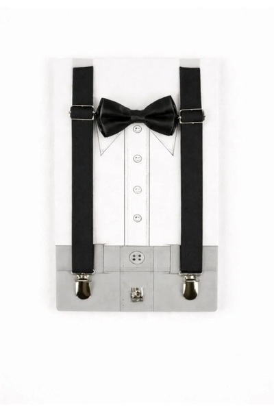 NACAR STYLİSH 23 Nisan Erkek Çocuk Askı Papyon Takımı 4/15 Yaş