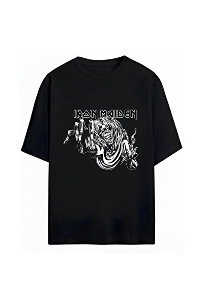 SVART WEAR Iron Maiden Printed Unisex Oversize 100% Cotton T-Shirt