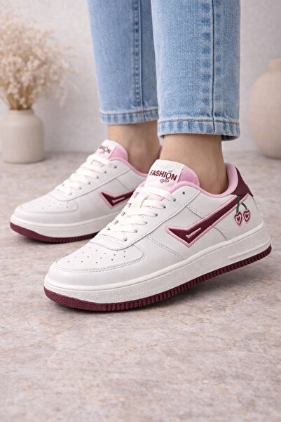 Babetty Women's Sneaker Sports Shoes Cherry Detailed Embroidered Orthopedic S...