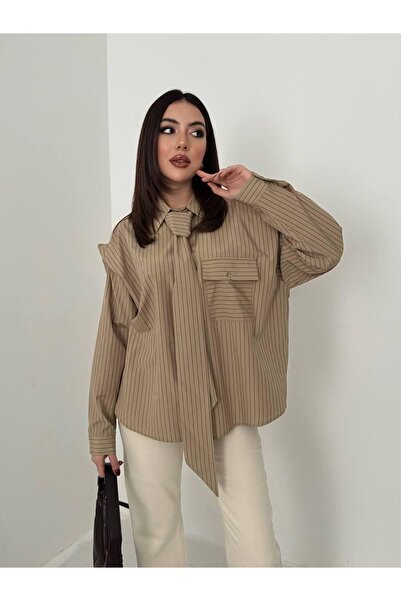 Ekim Store Tie-Dyed Padded Striped Poplin Shirt