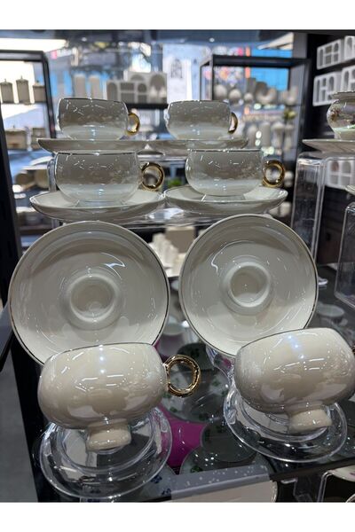 MİEN 6lı porselen kahve fincan