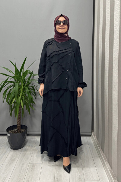 MissWhence Snap Fastener Patchwork Set Black 37305