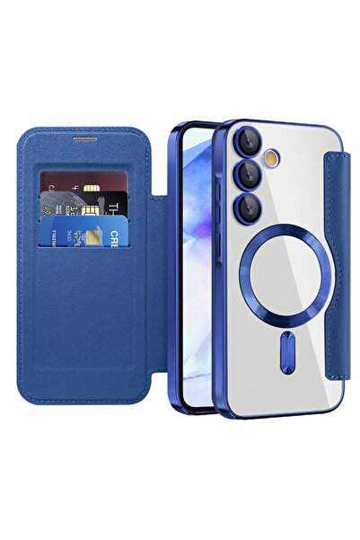 Techsuit Husă tip carte SmartMag pentru Samsung Galaxy A55 5G, albastră