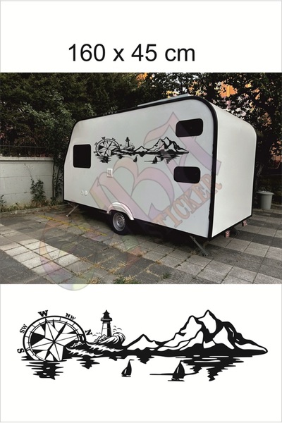 EYBA STİCKER ملصق بوصلة المنارة 160x45 سم 1 قطعة