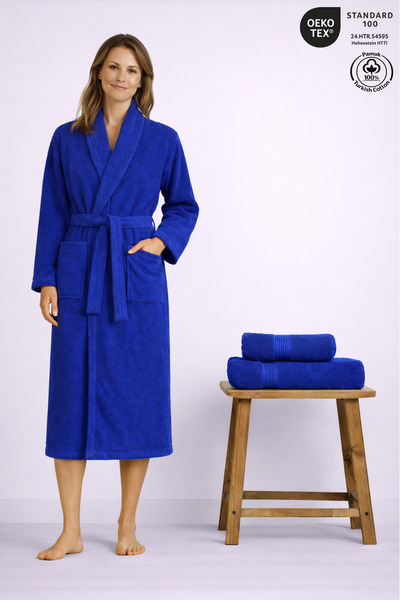 Ellaline Set de halate de baie pentru femei, 100% bumbac certificat, 3 piese,...