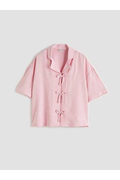 LC Waikiki Lcw kids pink linen blend girl's blouse and pants set