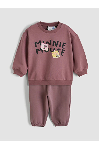 LC Waikiki Lcw Baby Ecru Embroidered Baby Girl T-Shirt and Leggings Set
