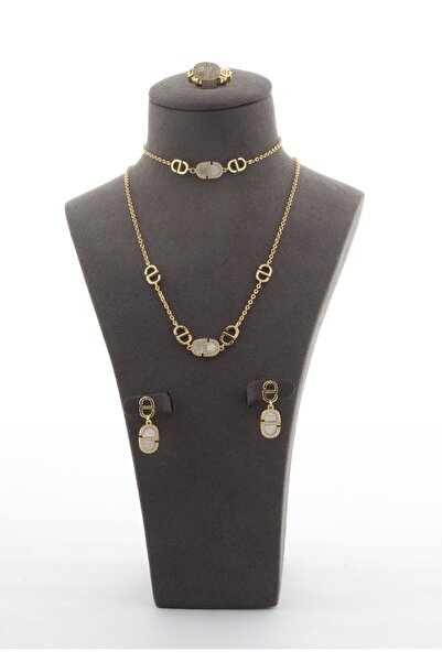 Un Women's elegant stainless steel accessory set – 4 pieces