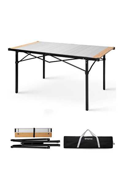 KINGCAMP Granite Pro XL 136x70 Katlanır Lux Kamp Masası