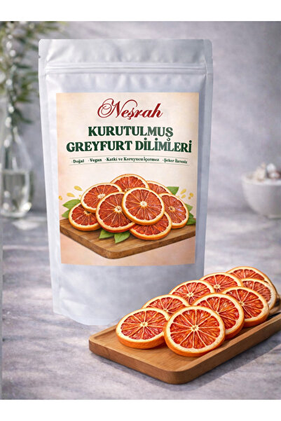 NEŞRAH شرائح جريب فروت مجففة عالية الجودة - فواكه مجففة نباتية خالية من الإضا...