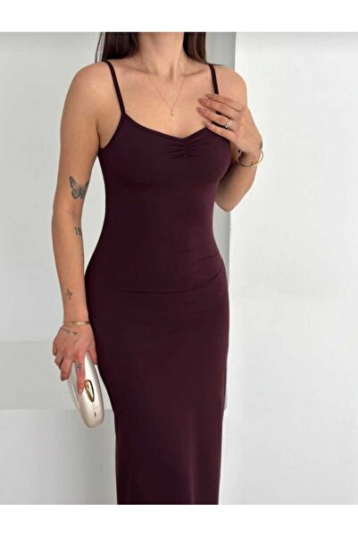 LAVRE Thin Straps Liverpool Fabric Long Dress