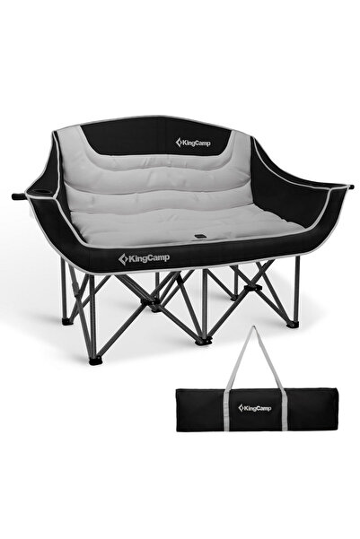 KINGCAMP Loveseat Plus XXL Çift Kişilik Katlanır Kamp Sandalyesi B.Grey