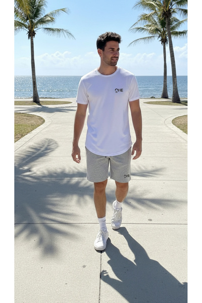 Fifty Color Summer Men's Cotton Sports Set -One Printed T-Shirt and Shorts Set