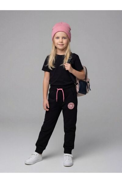 Zekids Κοριτσίστικο βαμβακερό παντελόνι με ελαστική μέση