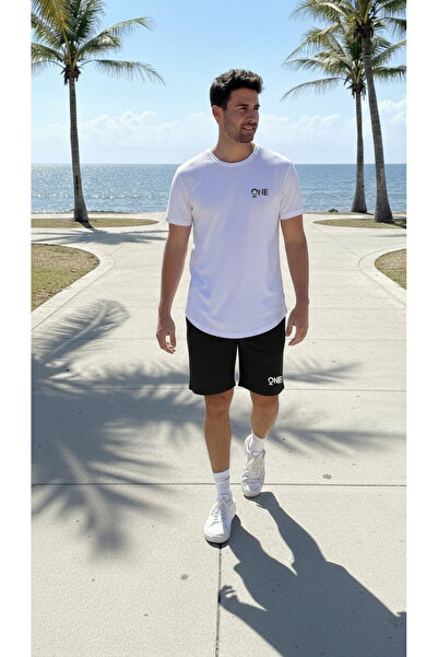 Fifty Color Summer Men's Cotton Sports Set -One Printed T-Shirt and Shorts Set