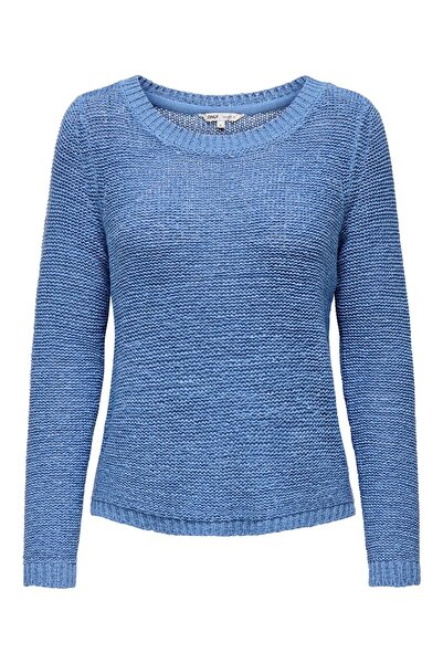 ONLY Onlgeena Xo L/S Pullover Knt Noos Women's Blue Uk Shirt - 15113356