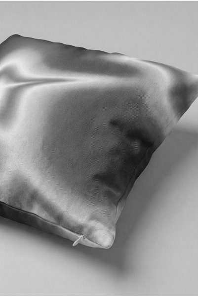 viki concept Silver Metallic Look Modern Decorative Cushion Cover 059 – Plain Design Pillowcase 45X45 cm