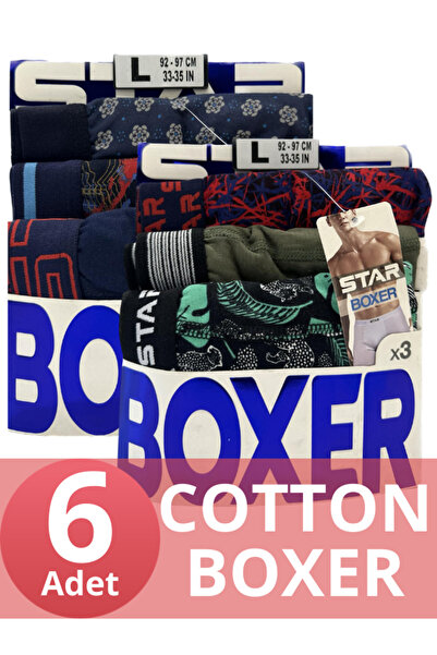 SUPERSTRETCH 6-Piece Superstr Cotton Patterned Boxer Set (in Stock)