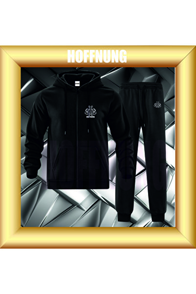 HOFFNUNG Unisex Casual Tracksuit Set Arabisc Hoffning Outdoor Full Zip