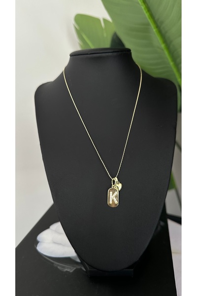 Rüya K Letter Charm Necklace