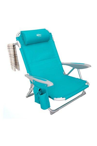 #WEJOY Wejoy Luna Beach 4 Kademeli Katlanır Plaj Sandalyesi Cyan