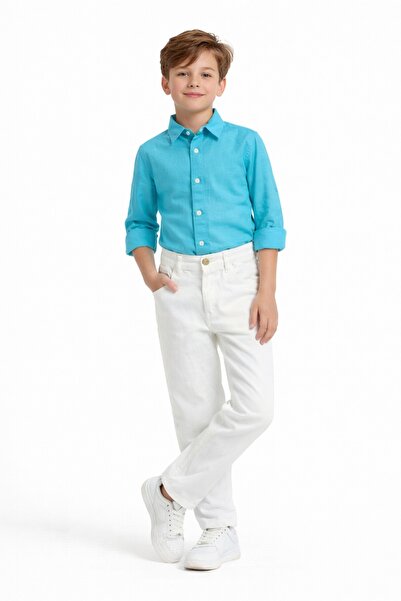 Nacar Erkek Çocuk Uzun Kol Gömlek ve Pantolon 23 Nisan 29 Ekim Gösteri Kıyafeti