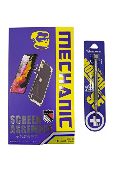 MECHANIC شاشة متوافقة مع iPhone 11 عالية الدقة - مع عرض ترويجي (هدية مفك براغ...